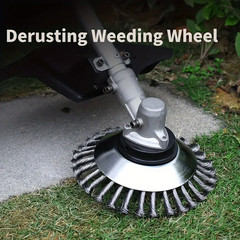 8″ Steel Wire Wheel Brush Grass Cutter Weed Eater Trimmer Head Garden Cleaning