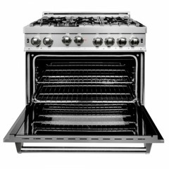 ZLINE 36″ Stainless DUAL FUEL 4.6 cu.ft. Gas Burner/Electric Oven Range RA36 OB1