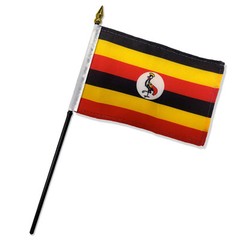 Uganda 4″x6″ Flag Desk Table Stick