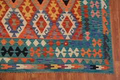 Geometric Kilim Southwestern Area Rug 8×11 Hand-woven Wool Carpet for Any Room