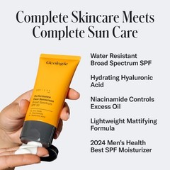 Geologie SPF 30 Face Sunscreen | Niacinamide + Hyaluronic Acid | Mattifying