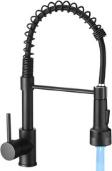 Touchless Kitchen Faucet with Pull down Sprayer LED Light Single Handle Kitchen