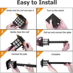 12Pack Solar Pathway Lights Outdoor Landscape Solar Waterproof Garden LED Lights