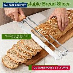 Adjustable Bread Slicer for Homemade Bread – Upgrade Manual Sourdough Bread Knif