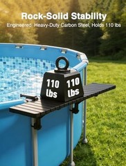 Pool Bar for Above Ground Pool, 49.4″x9.6″ Heavy Duty Swim Up 49.4IN x9.6IN