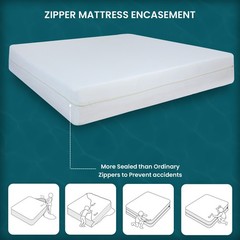 Zippered Mattress Encasement Waterproof Protector Hypoallergenic Mattress Cover