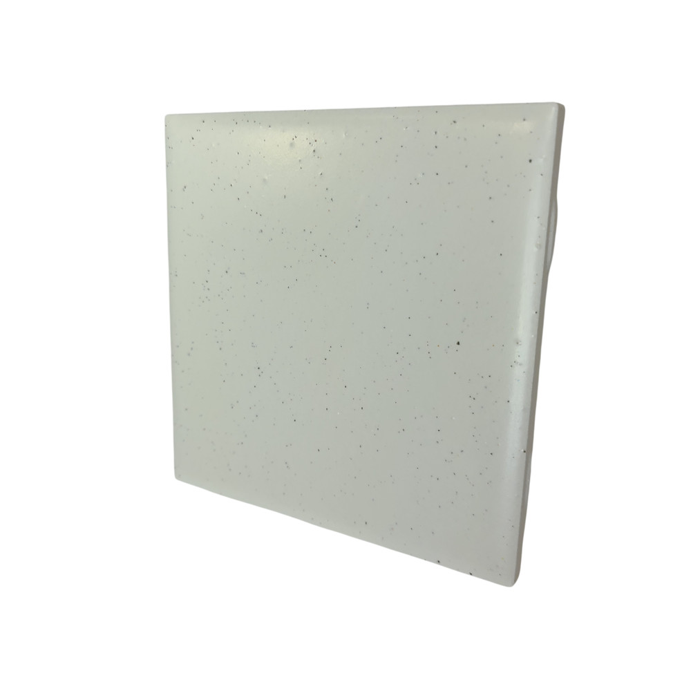 Freckled 4.25 in Ceramic Tile Specs Dots Subway Square Vintage Off White Matte