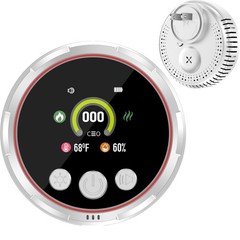 Portable 5-in-1 CO Detector with Smoke & Natural Gas, Plug-in Safety Alarm