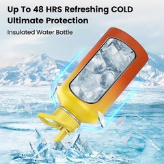 Insulated Water Bottle 32 Oz, Triple Wall Vacuum Stainless Steel(Cold for 48 Hrs