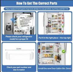Door Gallon Bin Compatible with GE Refrigerator, WR71X10427
