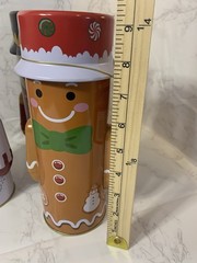 Gourmet Holiday Cookie Tin, Chocolate Chip/Almond/Snickerdoodle/, Christmas Gift
