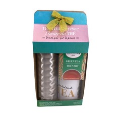 NEW Teatime Twinings Travel Set Anytime Stainless-Steel Tumbler Ceramic Mug Tea