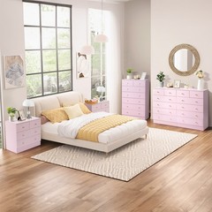Farmhouse 7 Drawers Dresser for Bedroom Tall Chest of Drawers for Bedroom Home