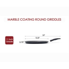 Heavy Gauge Aluminum Non-Stick Griddle Round Single Stove Frying Pan Cook