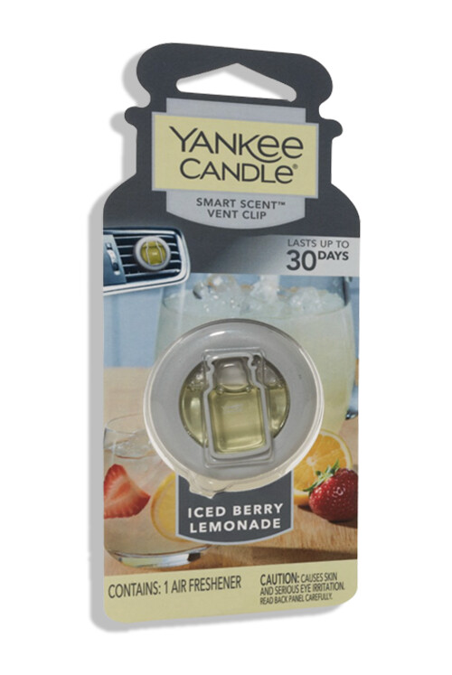 Yankee Candle Smart Car Vent Clip Air Freshener for 30 Days, Iced Berry Lemonade