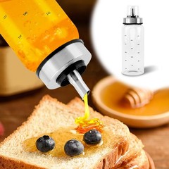 Honey Dispenser No Drip, 10 OZ Honey Jar Maple Syrup Dispenser, Glass Honey