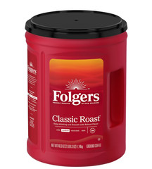 Folgers Classic Roast Ground Coffee, Medium Roast, 40.3 oz Canister