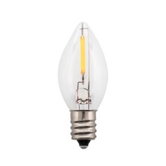 25 LED Replacement Light Bulbs for Night Lights C7 Base, 0.7w, 120v