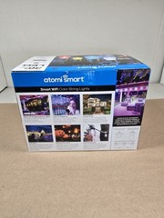 Atomi Smart Wi-Fi Color Outdoor String LED Lights 36ft Commercial Grade IP65