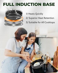 Granitestone Armor Max 4 Qt Hard Anodized Heavy Duty Nonstick Deep Sauté Pan