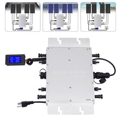 Solar Micro Inverter Waterproof WVC-1200W Grid Tie MPPT Pure Sine Wave DC to AC