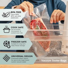8″x50′ 11″x50′ Vacuum Sealer Rolls Commercial Grade Food Saver Storage Bags 4Mil