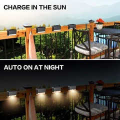 4~20 Pack Solar Deck Lights Outdoor Waterproof LED Steps Lamps For Stairs Fence