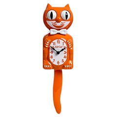ORANGE HARVEST KIT CAT CLOCK 15.5″ Free Battery MADE IN USA Kit-Cat Klock NEW