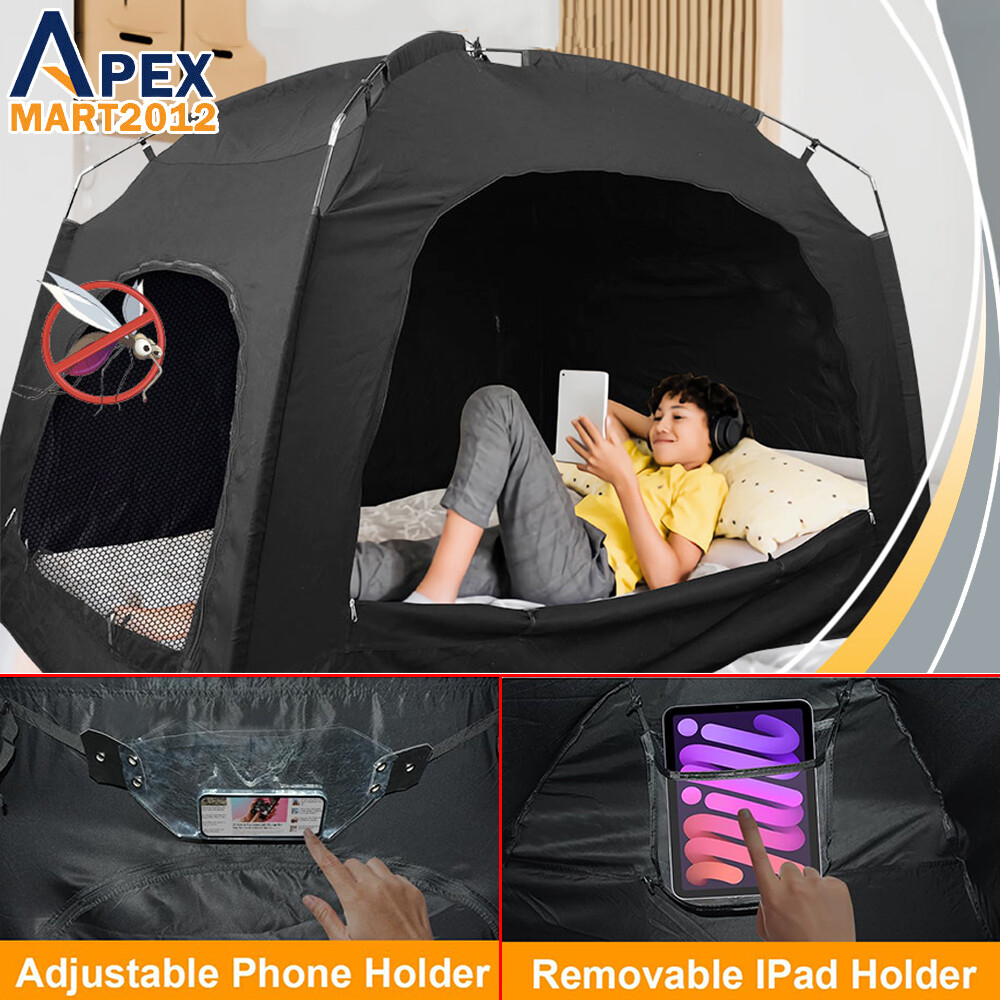 Indoor Privacy Tent Portable Bed Blackout Sleeping Space Canopy for Kids Adults