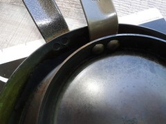 De Buyer Carbon Steel Crepe 7 7/8″ and Egg Pan 5 5/8″ Marked Mineral B France