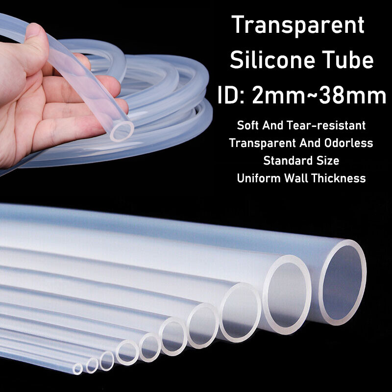 Food Grade Silicone Tube ID 2mm~38mm Hose Clear Soft Rubber High Temp Resistance
