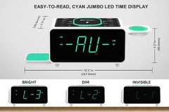 Smartset Dual Alarm Clock – Ultra Fast 15W Wireless Charging