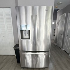 Whirlpool French Door Refrigerator Stainless Steel Water Dispenser Ice Maker Cr…
