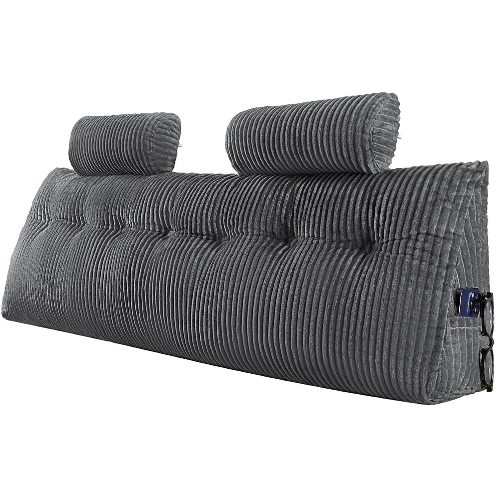 Headboard Pillow King Wedge Headboard Pillow with 2 Pockets & Headrests
