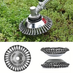 8″ Steel Wire Wheel Brush Grass Cutter Weed Eater Trimmer Head Garden Cleaning
