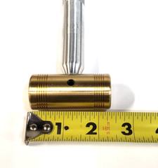 10 OZ. BRASS HAMMER KNURLED 3/4″” ALUMINUM HANDLE * GREAT GRIP* MADE IN USA*