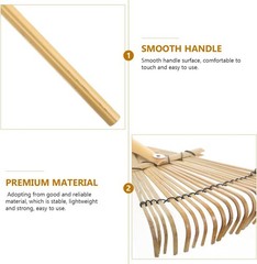 Gardening Hand Rake 23.42In Lightweight Bamboo Potting Mix​ Loosening Tool Porta