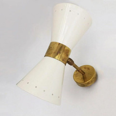Pair Of Brass Diabolo Wall Sconce For Bedroom Vanity Lamp Fixture Christmas Gift