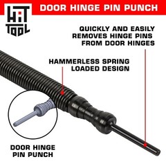 HIT Tool Door Hinge Punch & Steel Hammer Combination Hammerless Spring Tool