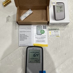 Airthings Corentium Home 223 Digital Radon Detector, Black/Gray, portable