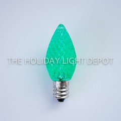 25 C7 Multi-Color LED Faceted Christmas Light Bulbs LED Retro Fit Dimmable