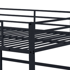 Full Metal Loft Bed w/Safety Rails+Ladder for Kids/Teens/Adults Space-Saver