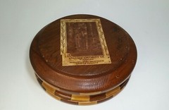 Set of 2 Vtg California Redwood Nut Bowls Std Specialty Co 10.5″ Round