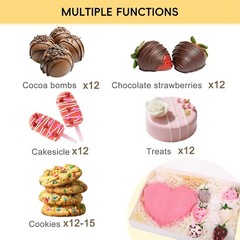 7pcs Cookie Boxes, 12x8x2.5 Inches White Bakery Boxes with 3 Style Window for…