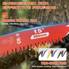 15 in Reciprocating Saw Blades 6TPI Arc Edge Wood Pruning Japanese Teeth 6Pack