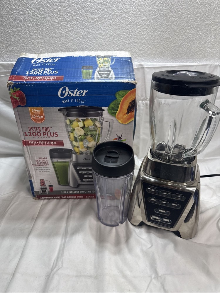 Oster Pro 1200 7 Speed Blender BLSTMB Nickel Silver – Tested Works Beautiful