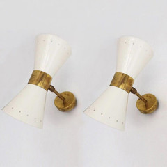 Pair Of Brass Diabolo Wall Sconce For Bedroom Vanity Lamp Fixture Christmas Gift