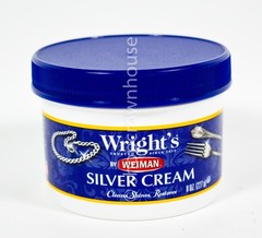 1 Wright’s by WEIMAN SILVER CREAM 8 oz jar Cleans Shines Restores Silverware