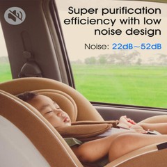 Mini Car Air Purifier True HEPA Air Purifier Ionizer Portable Air Cleaner Black