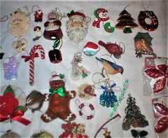 CHRISTMAS ORNAMENTS HUGE LOT SOLD AS IS AS SHOWN